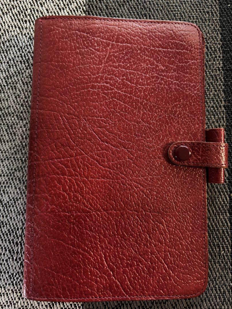 Filofax Winchester Bible-size personal organizer in red calf
