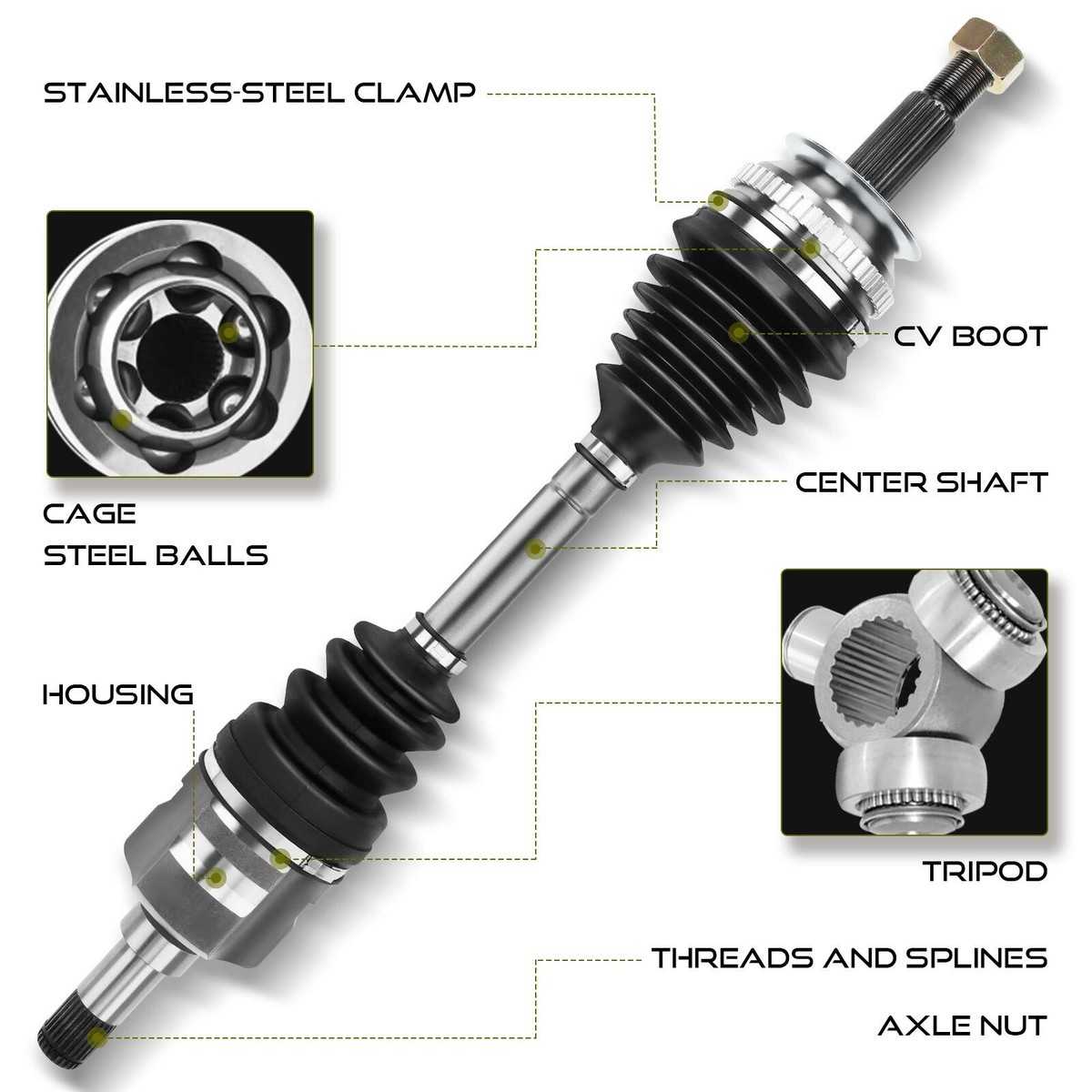 New CV Axle for Toyota Prius 2004-2009 L4 1.5L DOHC 4341047020