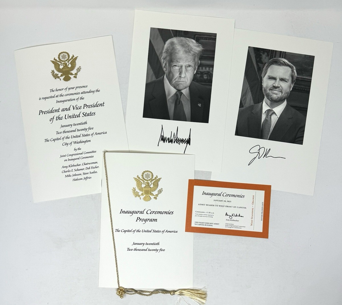 2025 Donald Trump 47 Inauguration Invitation & Program Packet