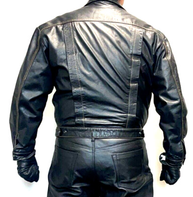 Limited Expess Leather Levi's Jean Trucker Style Jacket Size M | eBay