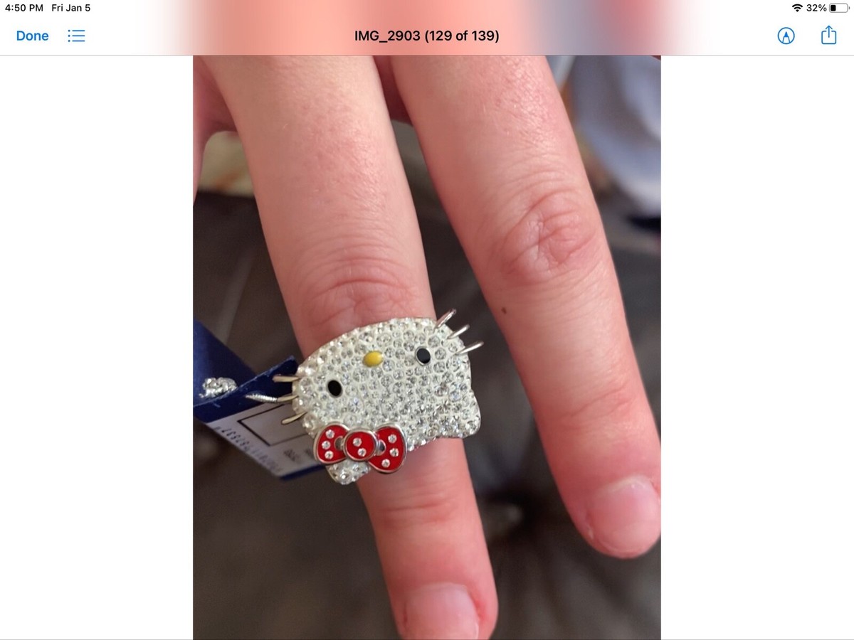 Hello Kitty Swarovski Ring, new without tag | eBay