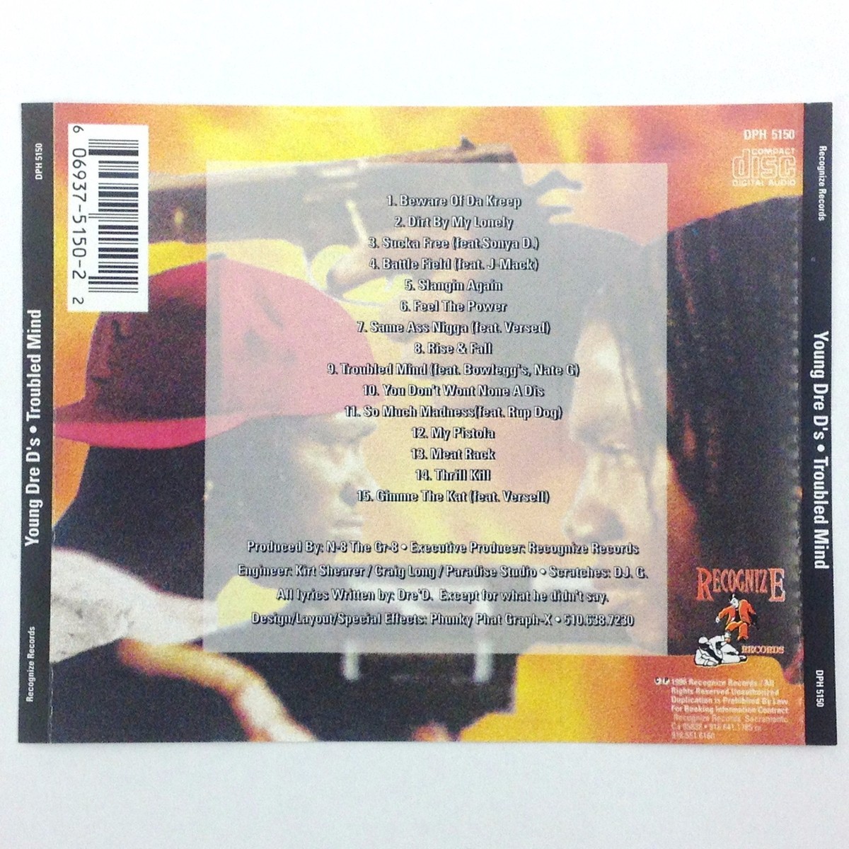 Troubled Mind by Young Dre D (CD, 1996, Recognize Records) for