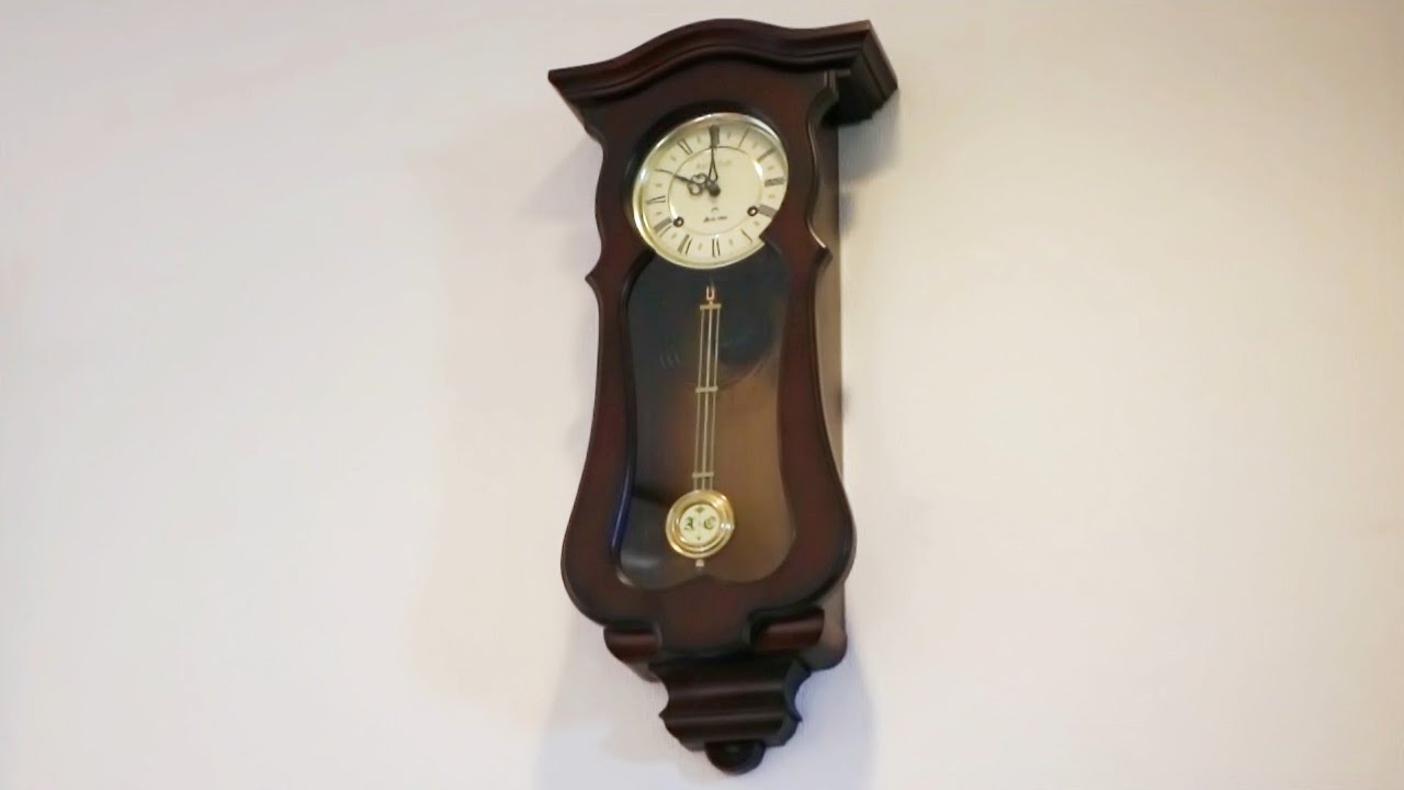 愛知時計 スペシャルエイト 60日巻 柱時計 - YouTube
