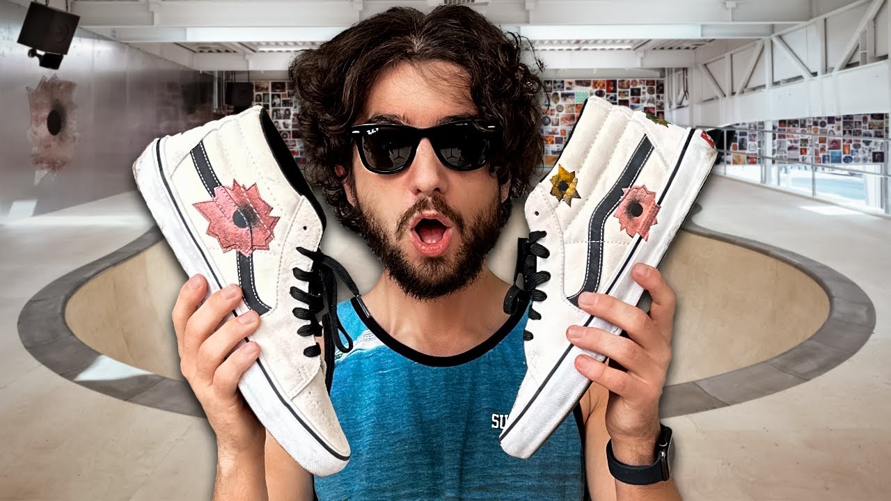 Skating in my Supreme x Nate Lowman Vans! - YouTube