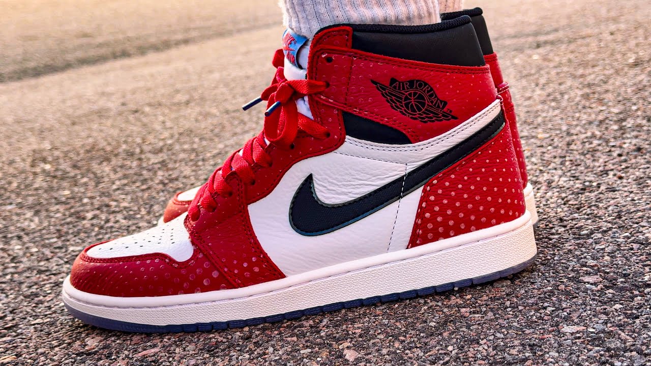 Jordan 1 Retro High Spider-Man Origin Story On Foot review (iPhone