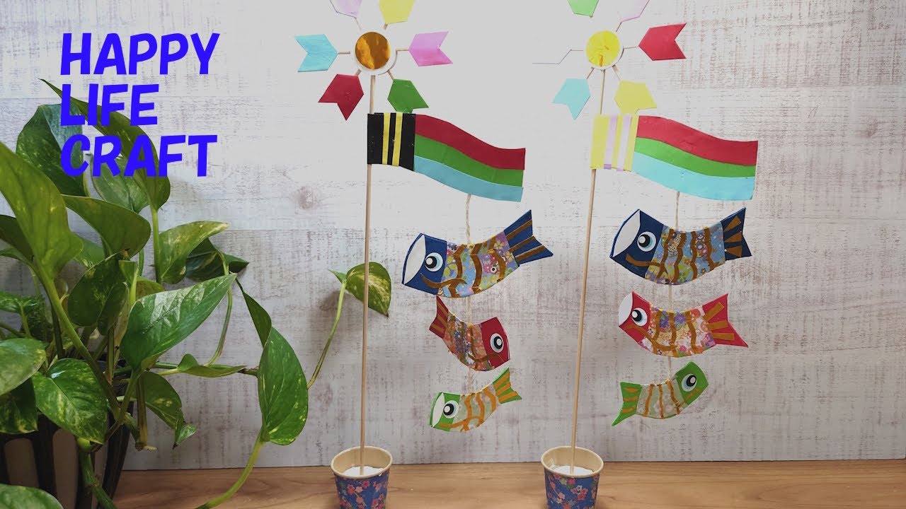 五月人形】こどもの日に飾りたい鯉のぼり吊るし飾り 🎏 - YouTube