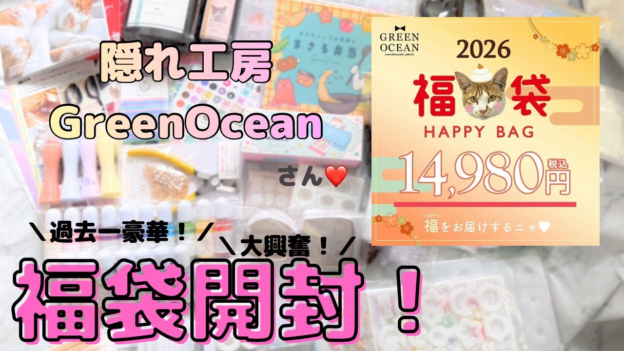 隠れ工房GreenOceanさんの謎福袋2026開封したら過去一すごくて大興奮