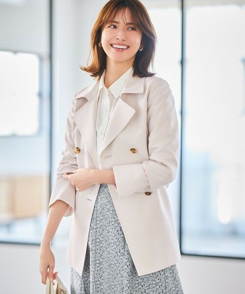 セール】 【洗える】ベーシックハーフ トレンチコート （トレンチ