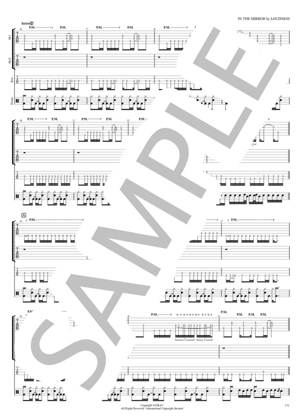 楽譜】IN THE MIRROR / 高崎 晃 (バンドスコア / 上級) - Piascore