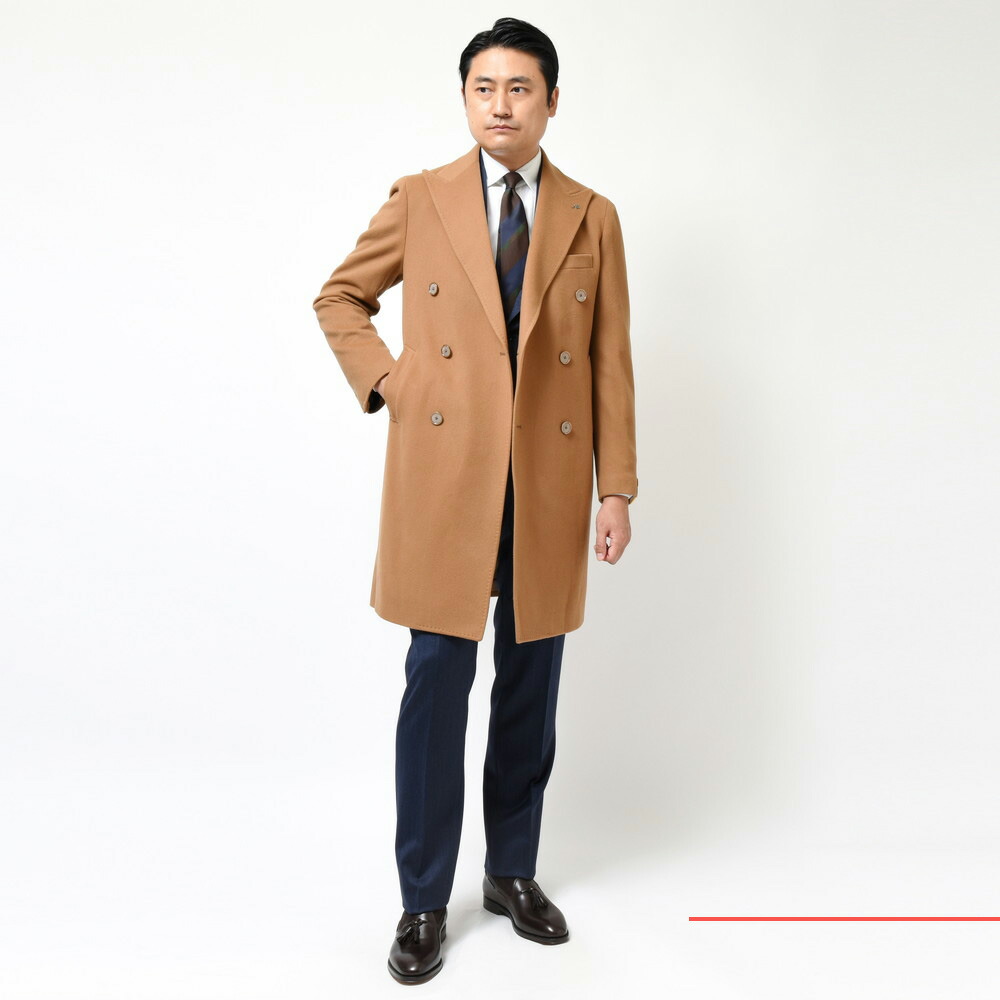 TAGLIATORE（タリアトーレ）ウールカシミアフランネルソリッドダブル