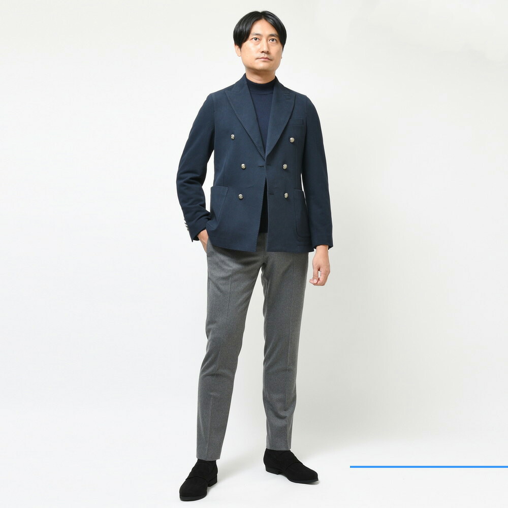 CIRCOLO1901（チルコロ1901）ウォッシャブルコットンジャージ6Bダブル