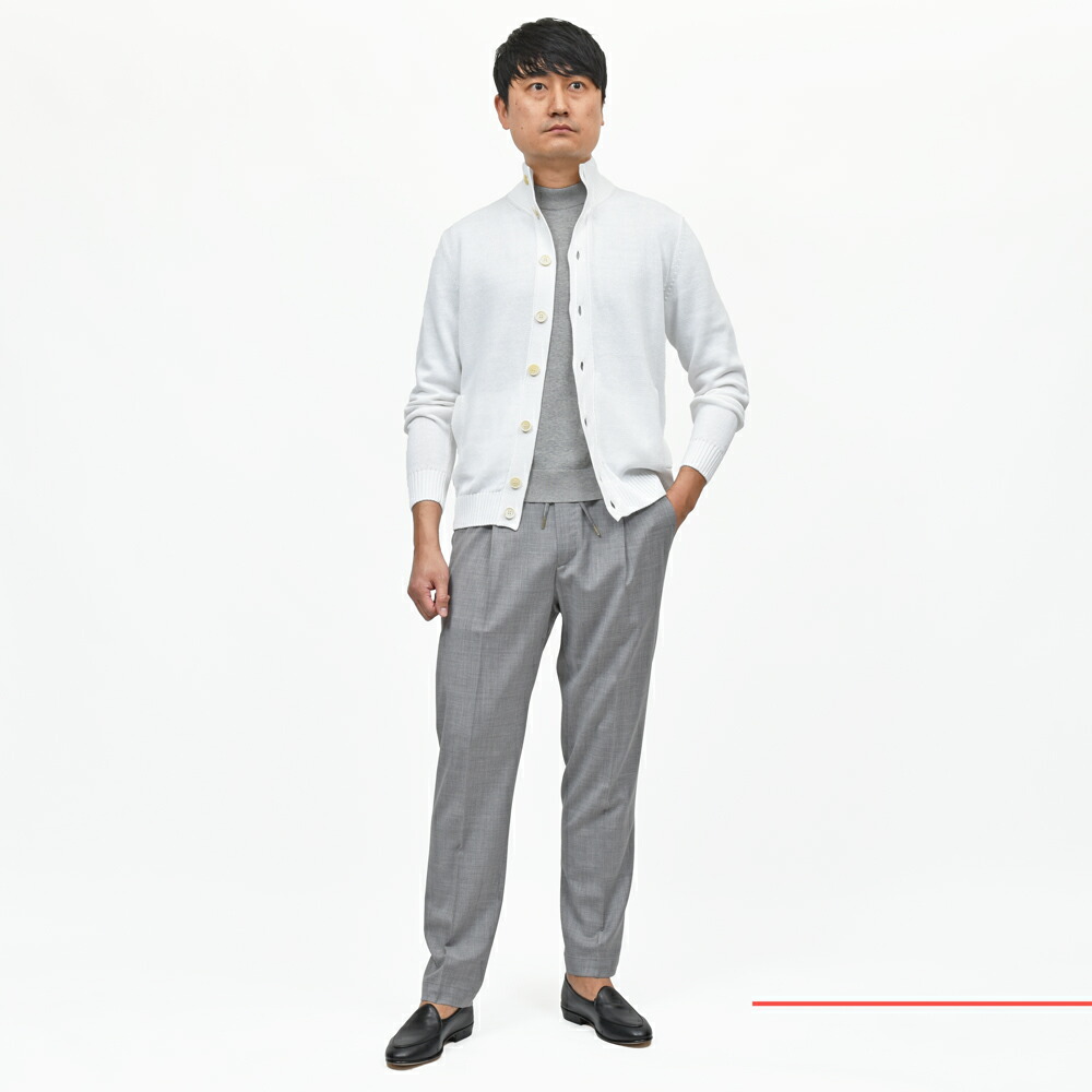 ZANONE（ザノーネ）7ゲージリネンコットンスタンドカラーニット