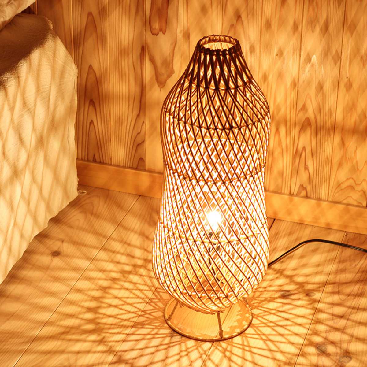 楽天市場】ラタンスタンドランプ ピーナッツ LED対応 フロアライト