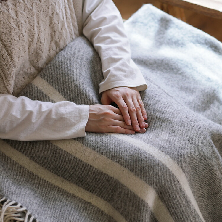 楽天市場】ウール ブランケット Silkeborg ダナーヤ ボーダー 130×200