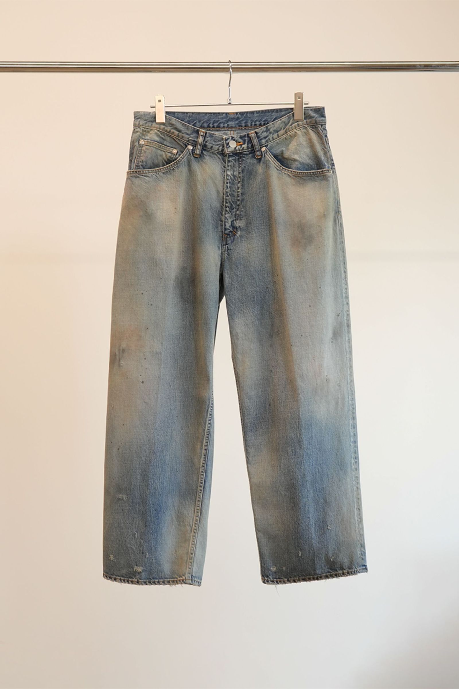 ANCELLM - AGING STRAIGHT 5P DENIM PANTS | INDIGO | デニム | NapsNote