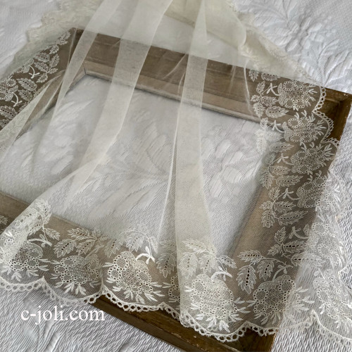 パリ発送】L2746 フランスアンティークレースベール/マリアベール