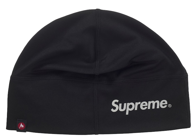Supreme Marmot Base Layer Beanie Black - FW25 - US