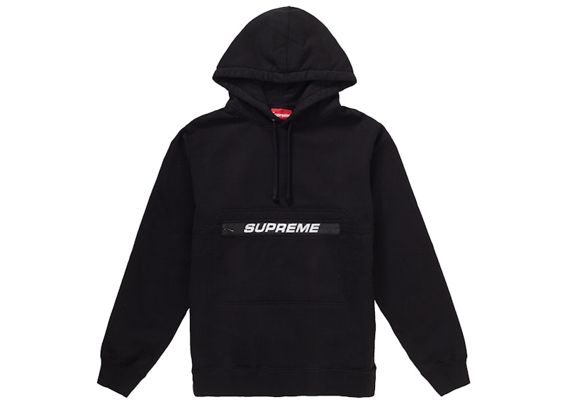Supreme Zip Pouch Hooded Sweatshirt Black Men's - SS19 - US