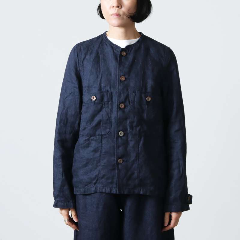 Vlas blomme (ヴラスブラム) コルトレイクリネン デニムブルゾン
