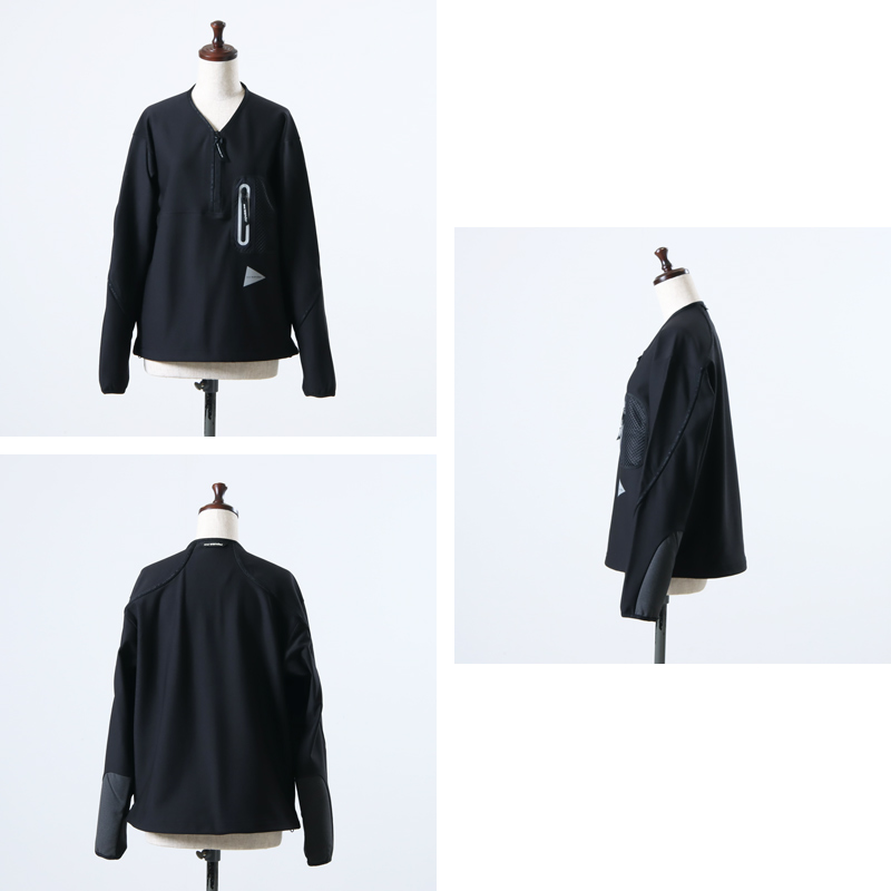 and wander (アンドワンダー) light fleece pullover / ライトフリース