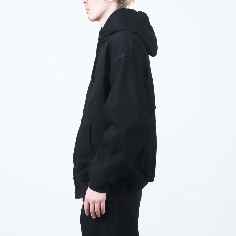 COMOLI (コモリ) ブラックデニム ジップパーカ