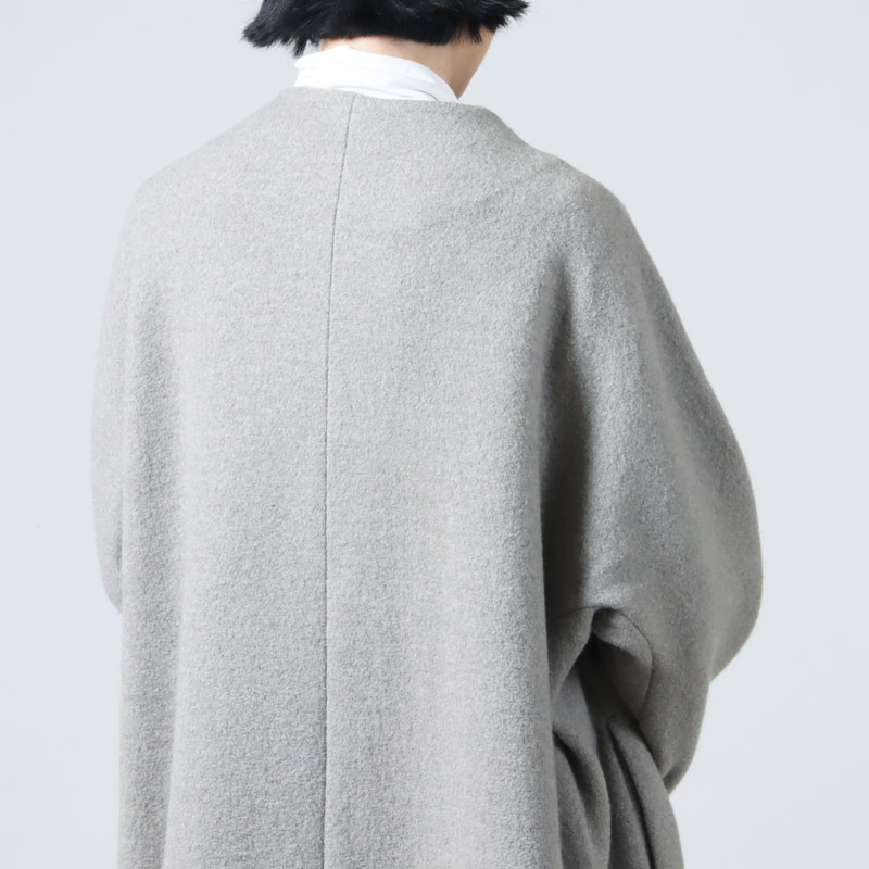 evameva (エヴァムエヴァ) press wool long coat / プレスウールロング