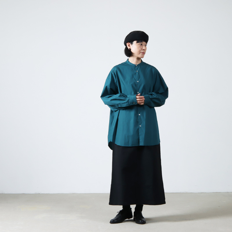 Graphpaper (グラフペーパー) Broad L/S Oversized Band Collar Shirt