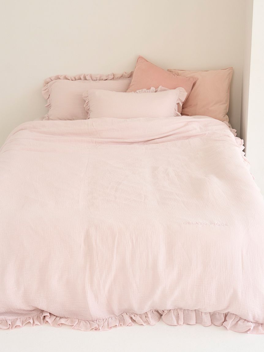 Sleep】ダブルガーゼフリル3点セット（シングル）(寝具セット