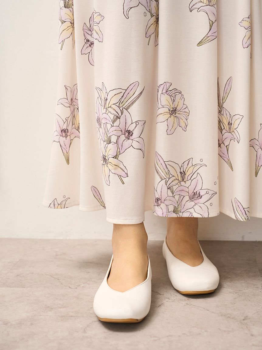 MUCHA】リリー柄カップインワンピース(ワンピース)｜ルームウェア