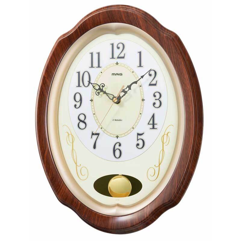 壁掛け時計 モダン 電波 【選べる特典付】 掛け時計 メロディ時計