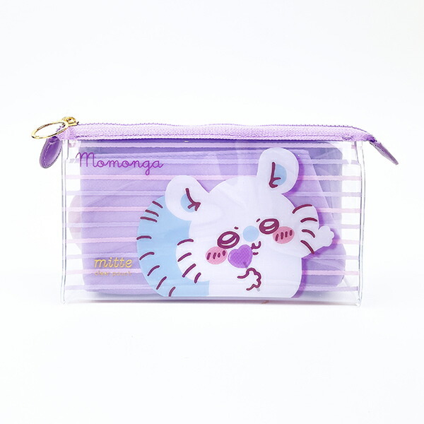 ちいかわ モモンガ・古本屋 クリアポーチ (mitte) - 【パーフェクト