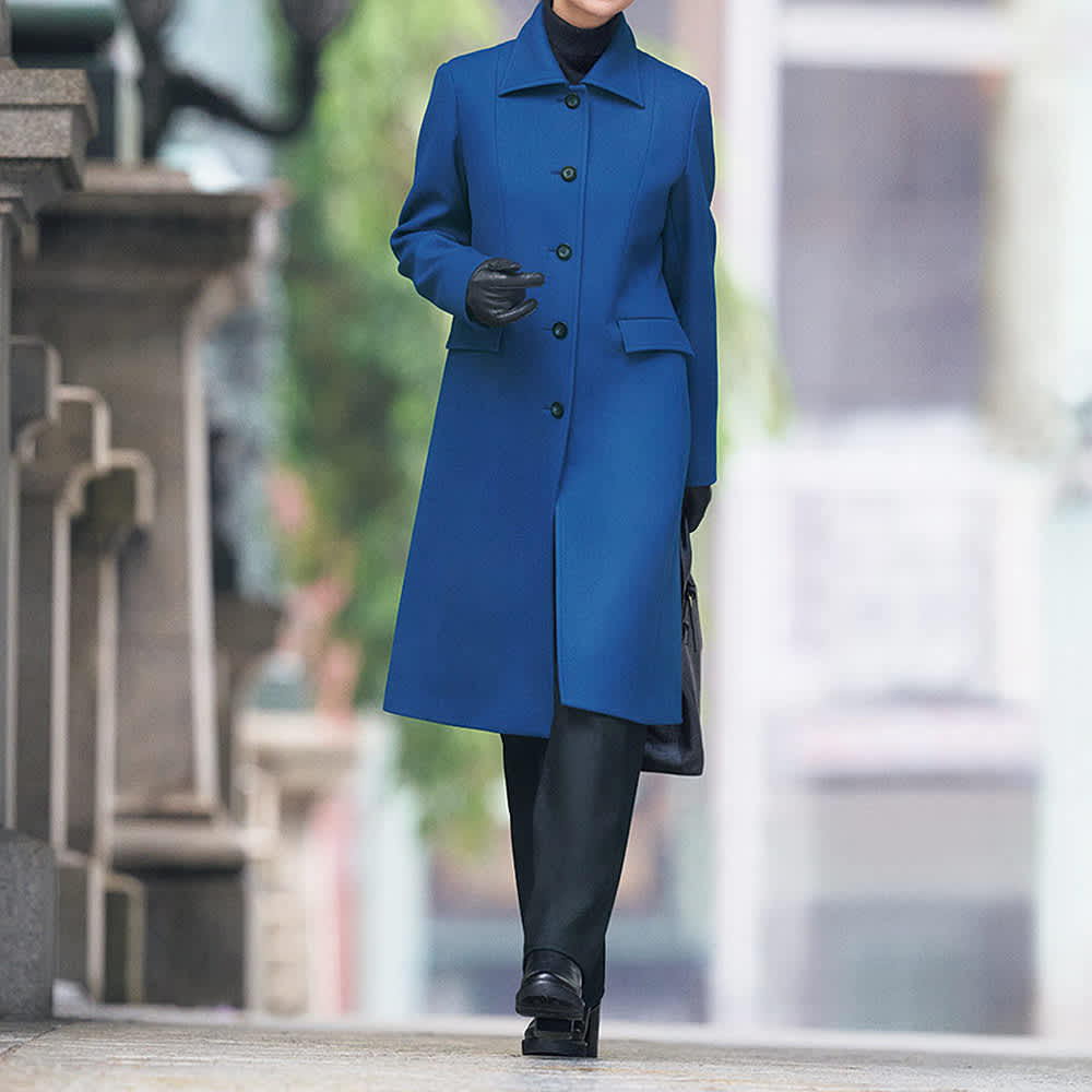 NIKKE」 ウールダブルサージ ステンカラーコート 通販 - ディノス