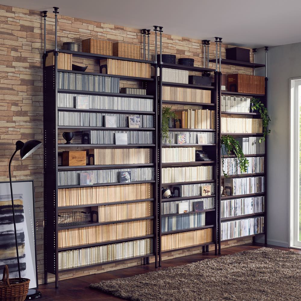 たっぷり収納！スチールラック スタンド式 コミック用 幅120cm 通販