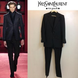 SAINT LAURENT - YVES SAINT LAURENT ITALY製 ブラック セットアップ