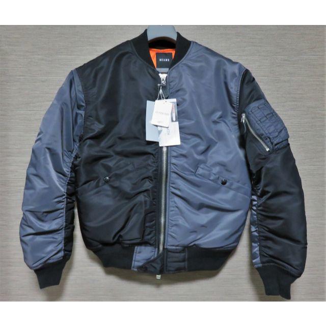 BEAMS - 新品 BEAMS クレイジー MA-1 ブラック グレー S サーモライト