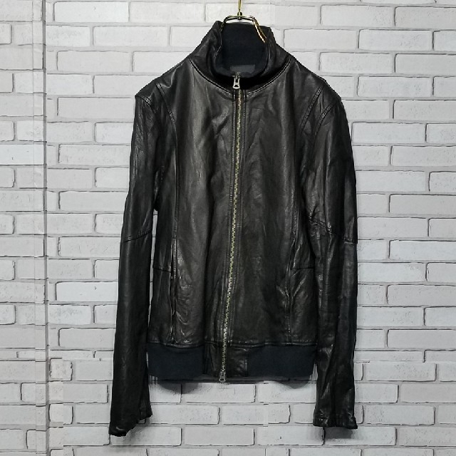 shama - 【shama】 シャマ レザー ジャケット ブルゾン ライダース 黒