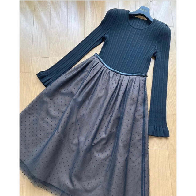 FOXEY - FOXEY ドット チュール スカート 96,120円 Cord Wabe 美品の