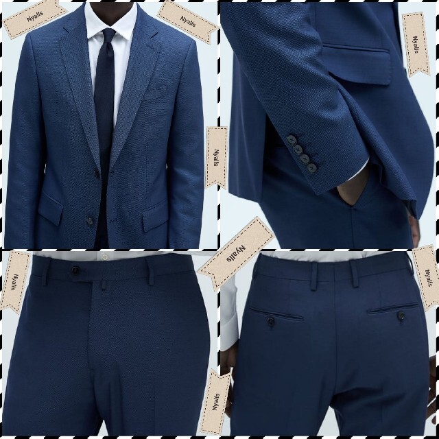 ZARA - ZARA MAN☆新品☆タグ付き☆ブルー☆セットアップ☆スーツ