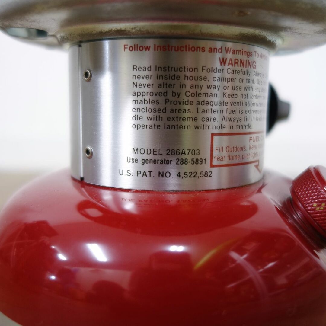 Coleman - コールマン Coleman ランタン 286A 1989年 ADJUSTABLE ONE
