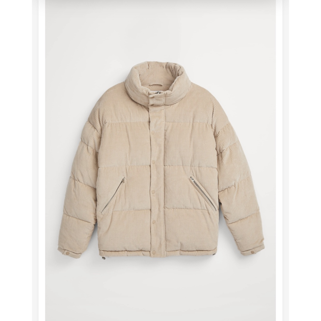 ZARA - ZARA コーデュロイ パフジャケット ホワイトベージュ M 美品の