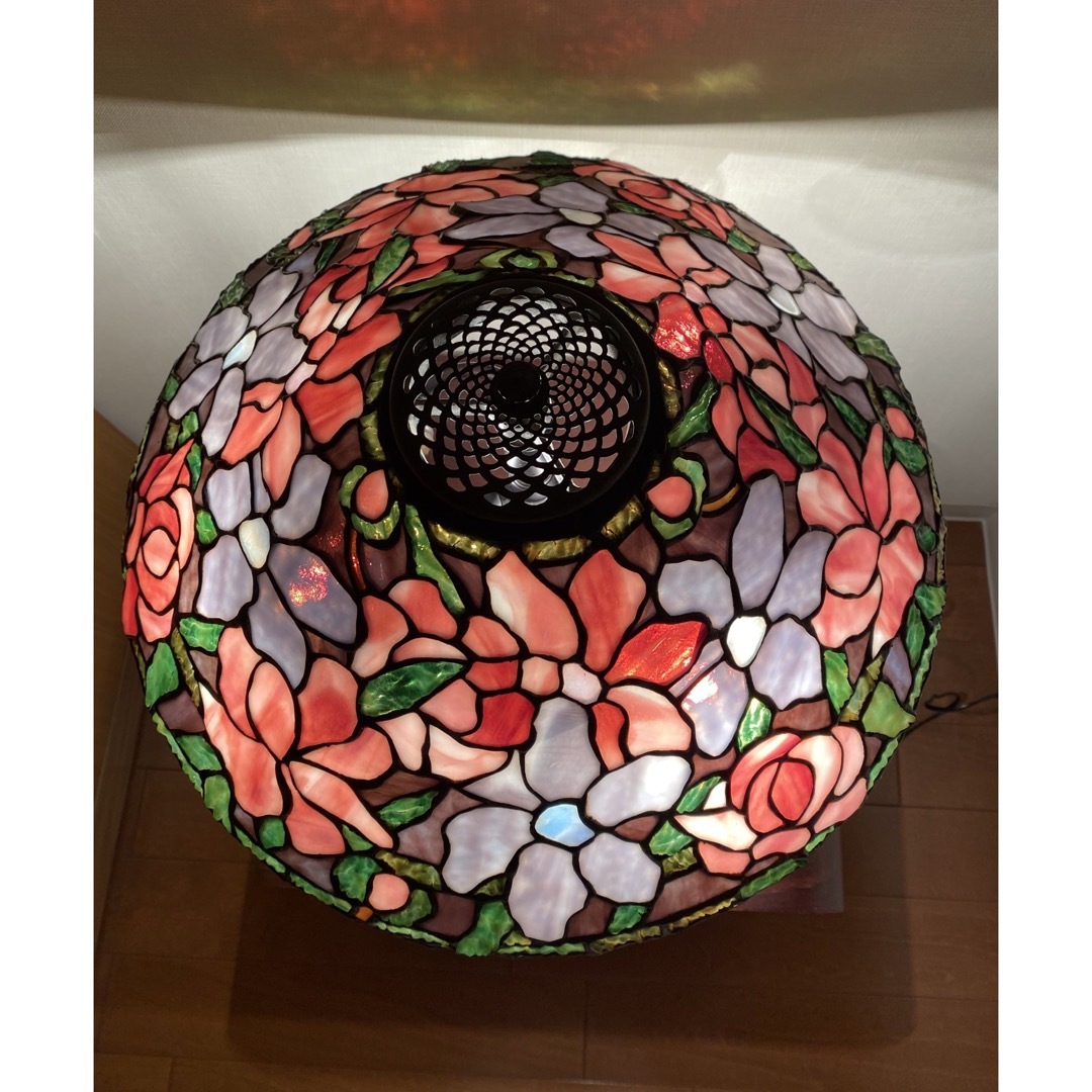 ハンドメイド ステンドグラス ランプ花の通販 by ももんが's shop｜ラクマ