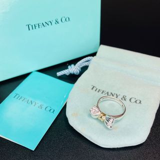 Tiffany & Co. - 【良品 正規品】 廃盤 ティファニー リボン コンビ