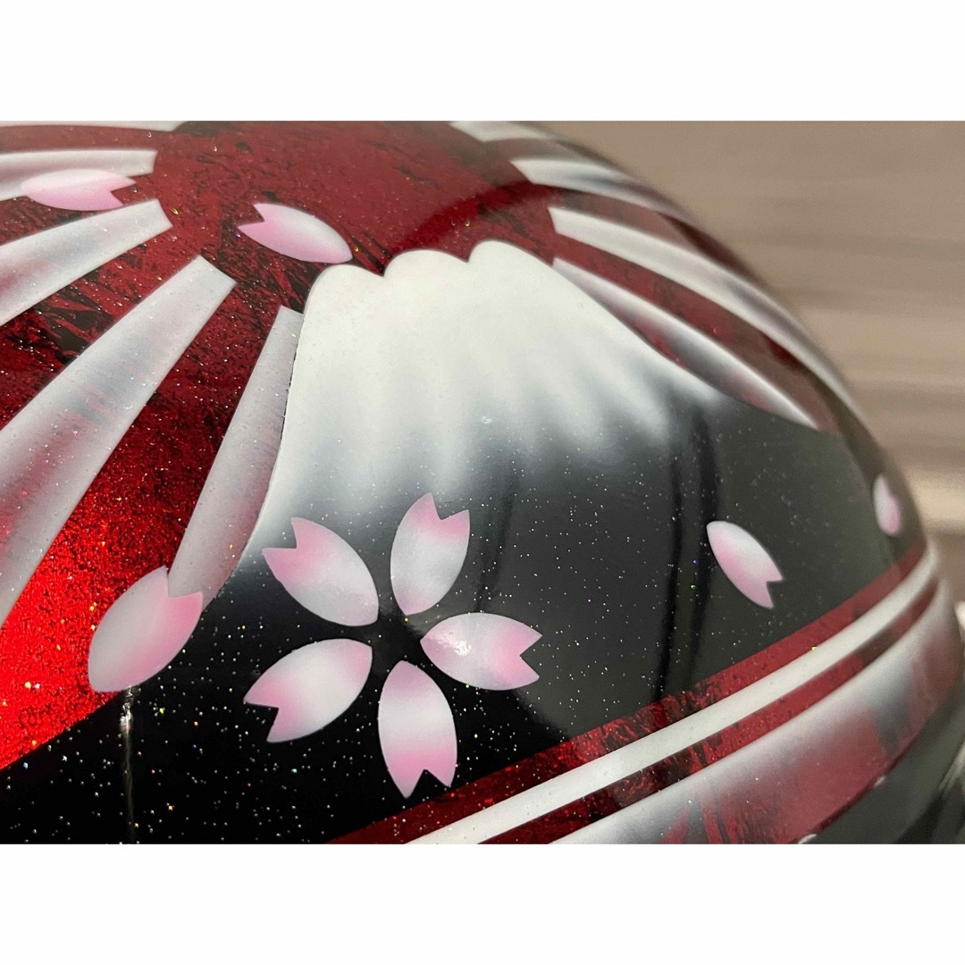 七色ラメ 桜 富士日章 コルク半 ヘルメット 旧車會 暴走族の通販 by