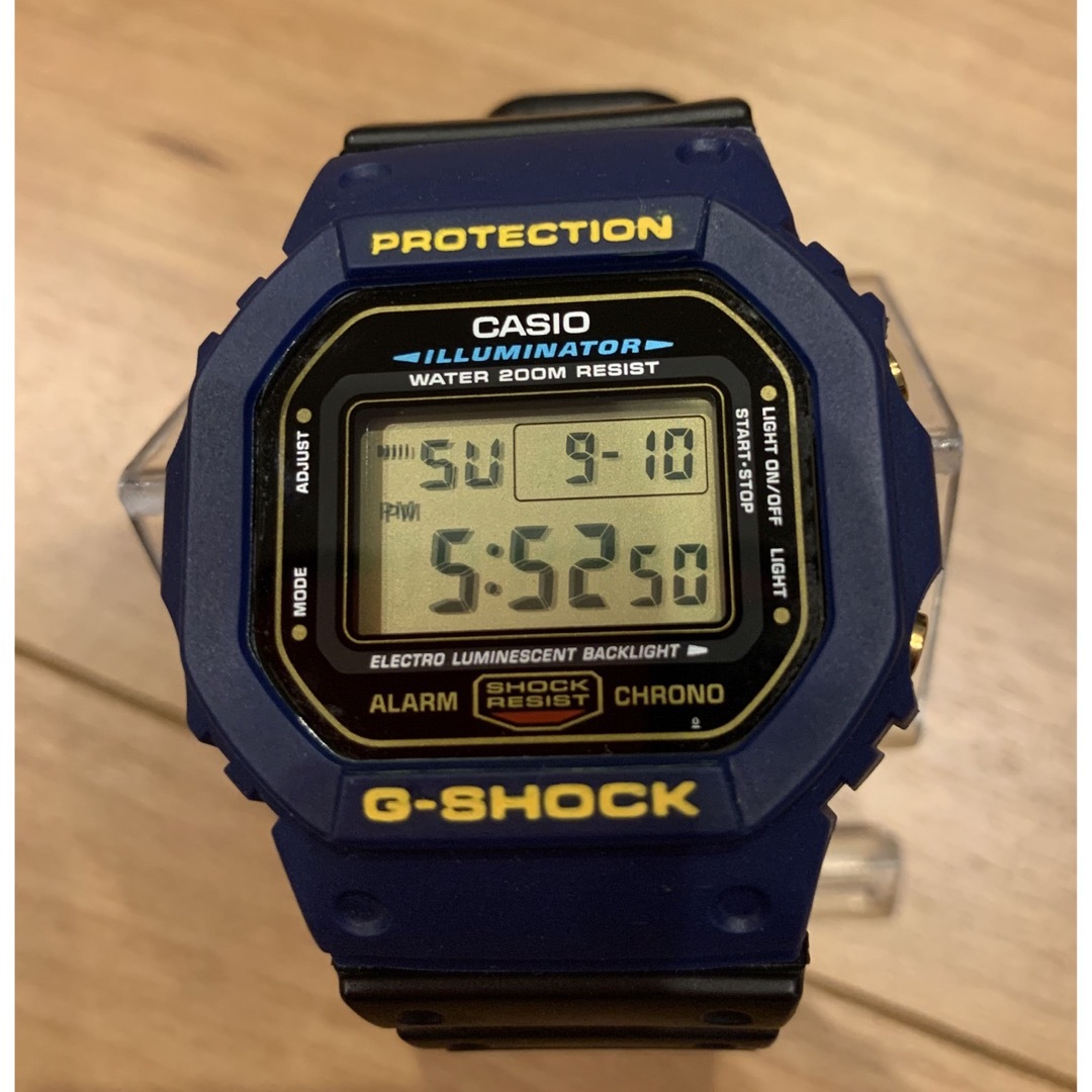 CASIO G-SHOCK DW-5600 ゴールド液晶 カスタム ブルーの通販 by