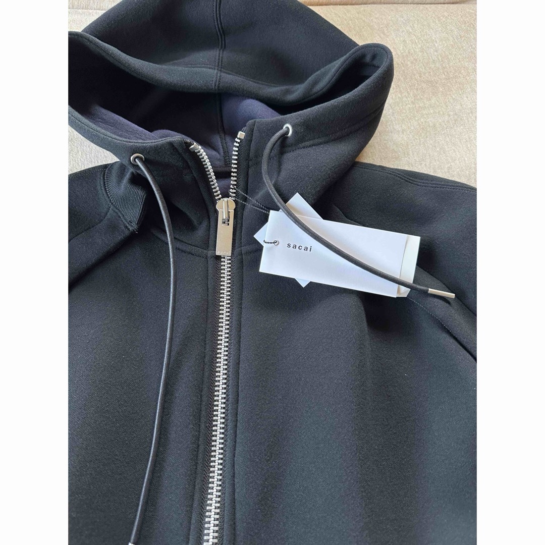 sacai - 黒2新品 sacai レディース スポンジ スウェット ブルゾン