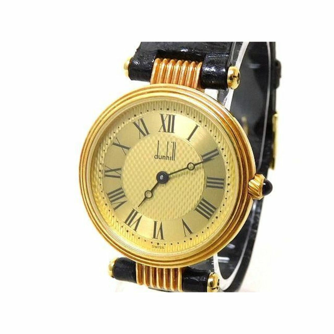 Dunhill - ダンヒル 時計 ☆ レディース K18 YG イエローゴールド 革