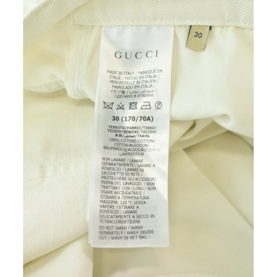GUCCI - GUCCI グッチ デニムパンツ 30(M位) 白(デニム) 【古着