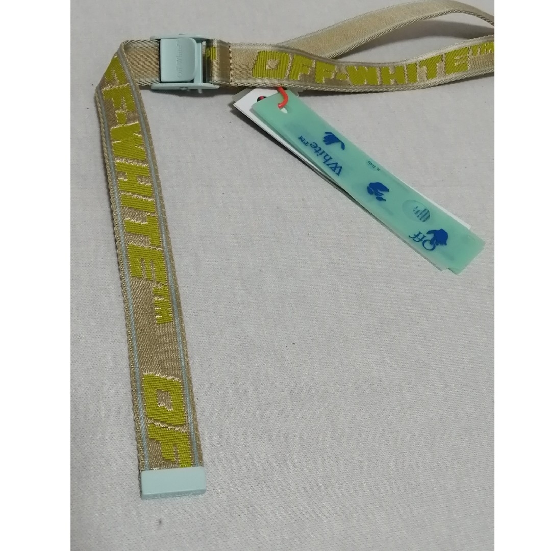 最終価格♂♀新品・テープベルト【 Off-White】ベージュ フリー 【公式