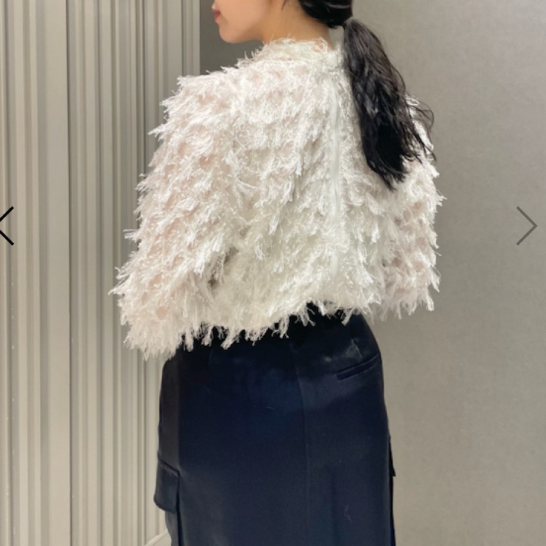 FRAY I.D - FRAYI.D ジャガードボウタイタックスリーブブラウスの通販