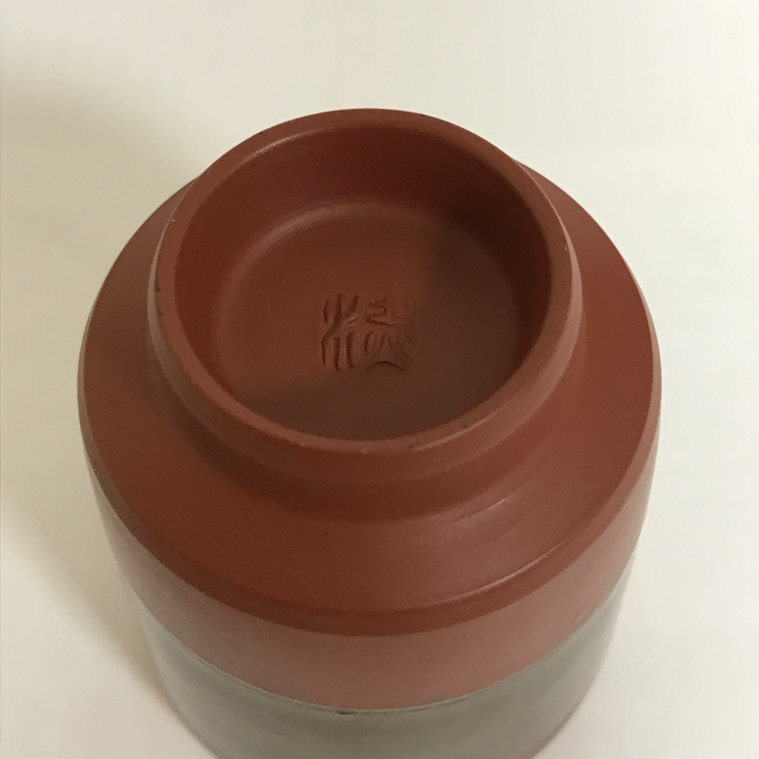 LUKEVI-佐渡 無名異焼き 茶器セット湯呑み茶碗 5客 急須 1個 3代目伊藤赤水